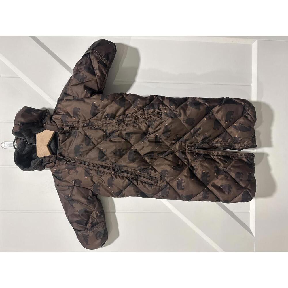Hatley Baby Winter Bundler Snowsuit in a Brown Camouflage Bear Print